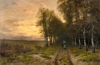 Evening Landscape with Returning Firewood Collectors