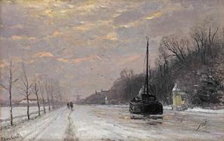 Along a Canal in Winter