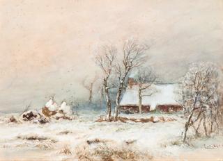 Farm in a Winter Landscape