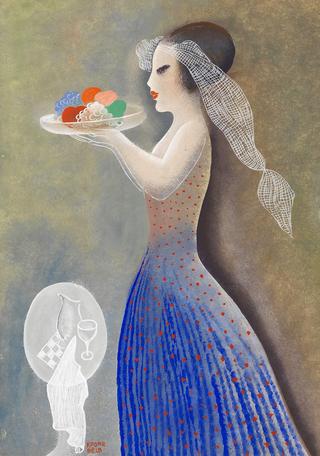Woman with a Tray