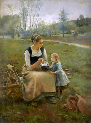 Mother and Child in the Fields