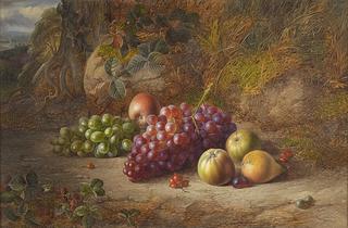 Fruit Still Life in a Landscape