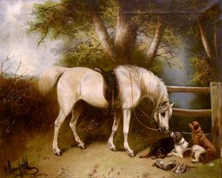 Horse and Dogs