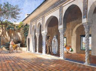 Courtyard scene, Algiers