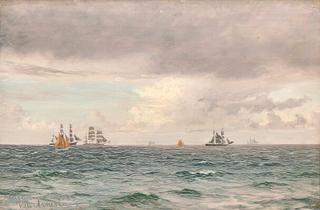 Ships off the coast of Gilleleje, Sealand