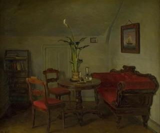 艺术家的客厅“Gavlstuen”在科特明德的父母家