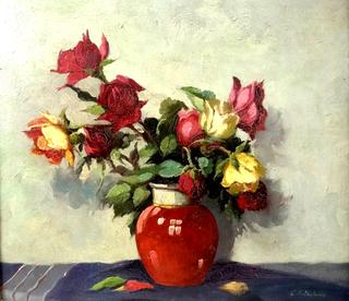 Vase with Roses