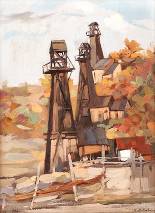 Oil Rigs in Prahova Valley