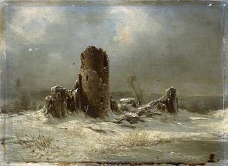 Ruin in a Snowy Landscape