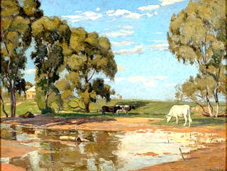 Cattle by the Watering Hole