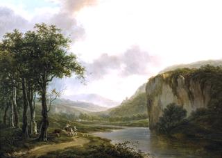 Shepherds at a River Bank