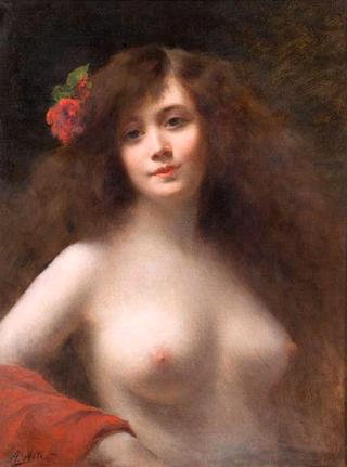 Nude with a Red Flower in Her Hair