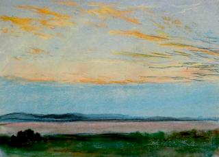 A Landscape with Yellow Dash Sky