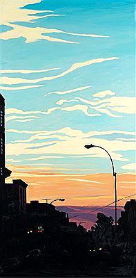 Twilight on the outskirts of the city