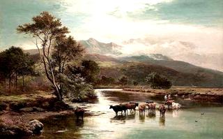 Fording the River Mawddach, Cader Idris, North Wales