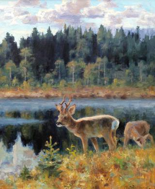 Deer in a Landscape