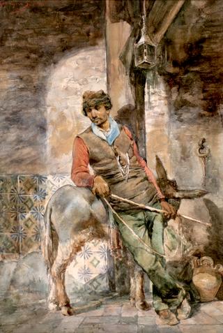 Young Man with Donkey