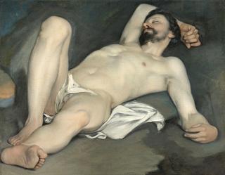 Reclining male nude