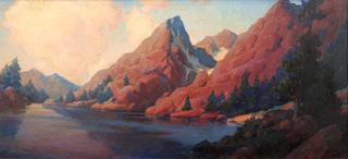 High Sierra Landscape with Lake