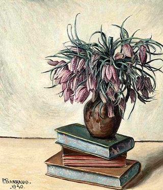 Still Life with Flowers and Books