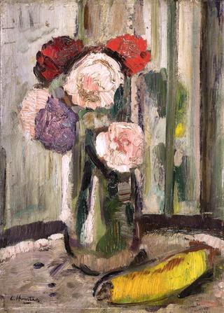 Still Life with Roses and Banana