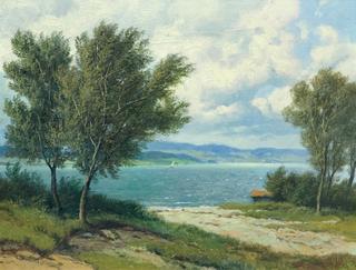 Lake Zurich, north shore, with trees