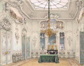 冬宫的内部，玛丽亚·亚历山德罗夫娜皇后的绿色餐厅
