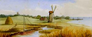 Coastal Landscape Farm Painting