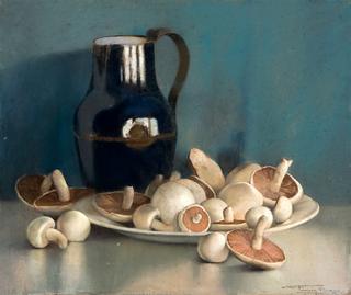 Still Life with Mushrooms and Jug