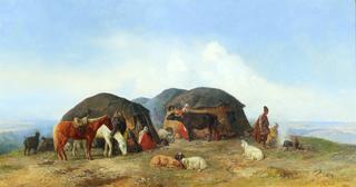 Resting Cattle Herders in the Northern Caucasus