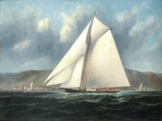 Sloop Yacht Below Hudson Highlands