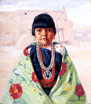 Pueblo Girl with Blue Tunic