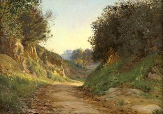 Idyllic Path in Italian Campagna