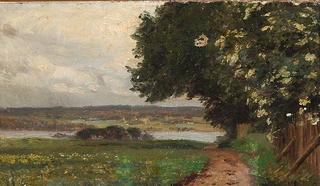 View from Nøddebo with a view towards Esrum Lake, Denmark