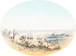 Coastal Scene with Tall Ships