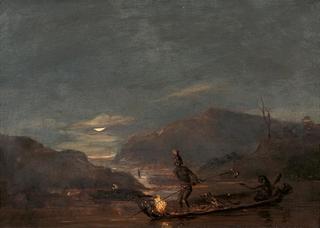Aborigines Fishing by Torchlight