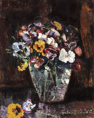 Vase of Pansies