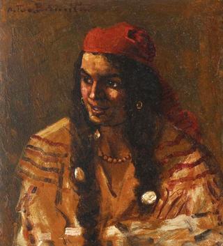 Gypsy Woman with Red Scarf