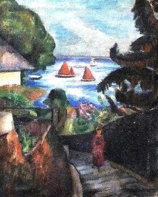 Steps to boats in the harbor