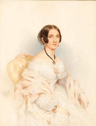 Portrait of a Young Lady in a White Dress