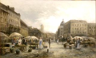 Market on Boulevard Montmartre in Paris