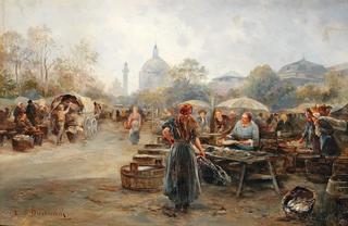 Market Day near the Church of St. Charles