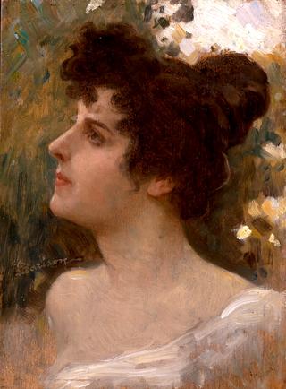 Portrait of a Young Woman with a Bun