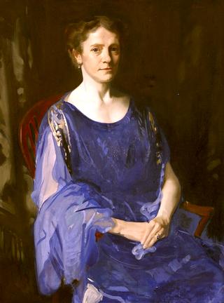 Luisa Elizabeth Graebrook, Nee Boycott, Half Length Seated, In A Blue Dress