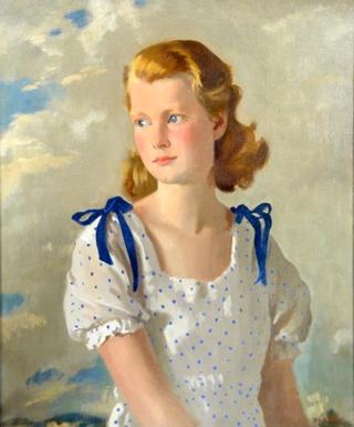 Portrait of a Girl in a Polka Dot Dress