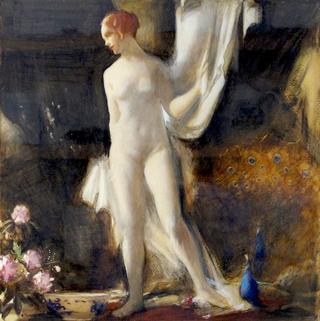 Nude Study with Peacocks