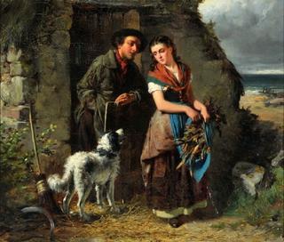 Young Couple in Front of a Hut