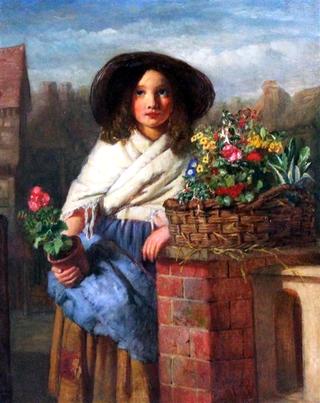 Portrait of a Flower Girl