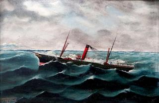 USS Rotomahana in Heavy Seas off the Kaikoura's