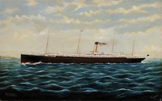 S.S. Corinthic off Pencarrow, Wellington, New Zealand